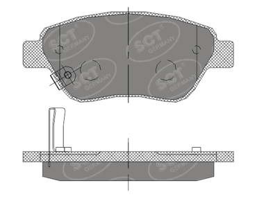 SCT GERMANY Комплект тормозных колодок, дисковый тормоз SP 406 PR